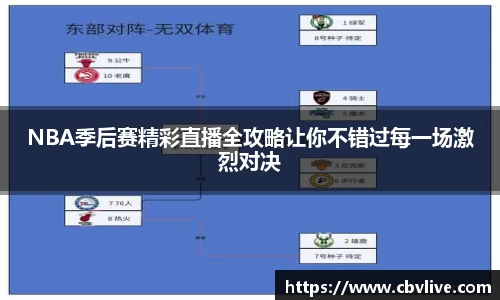 NBA季后赛精彩直播全攻略让你不错过每一场激烈对决